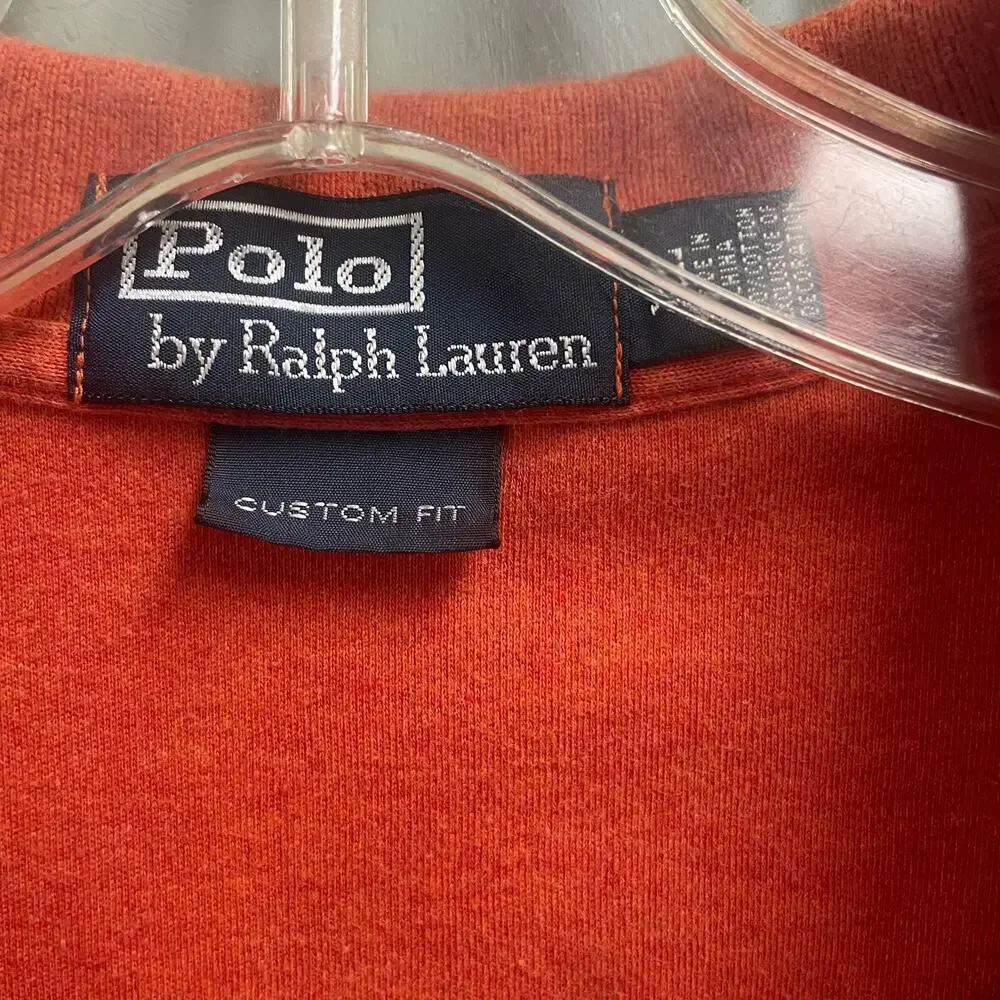 Ralph Lauren Polo Mens XL Smooth Cotton Custom Fit Brown Pony Logo Preppy